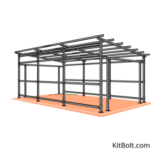 Метална конструкция за сервиз, склад, малко хале 52 m²