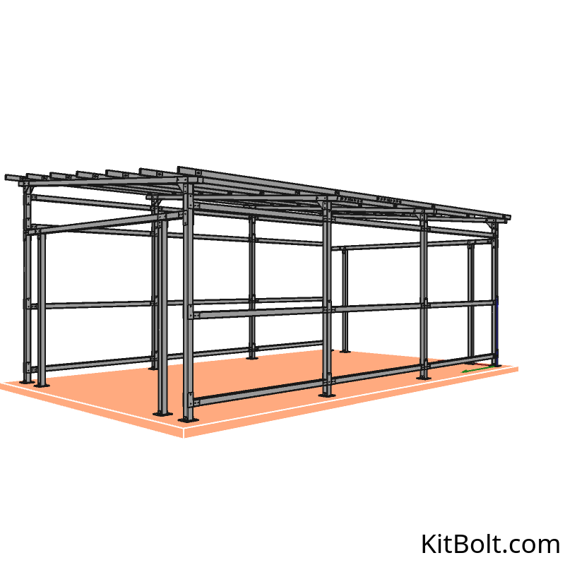 Метална конструкция за сервиз, склад, малко хале 52 m² - Image 3